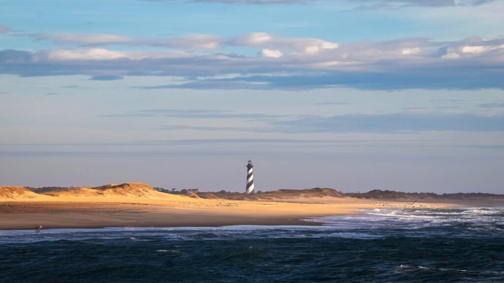 cape hatteras lighthouse view from the ocean