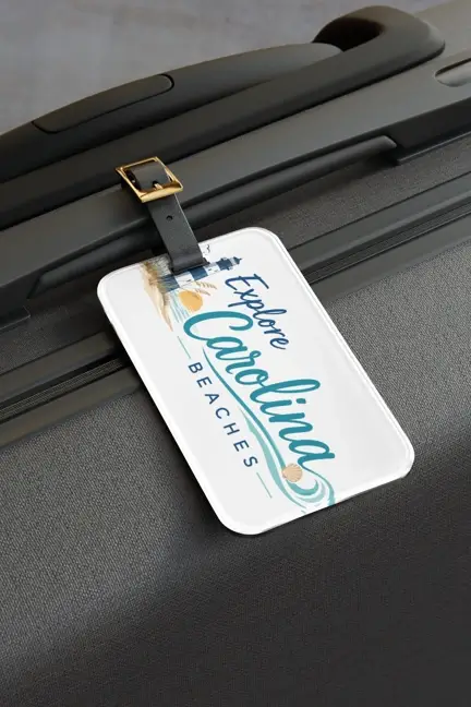 Carolina beaches luggage tag travel accessory