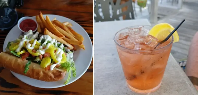 sandwich and a cocktail from new bern restaurant