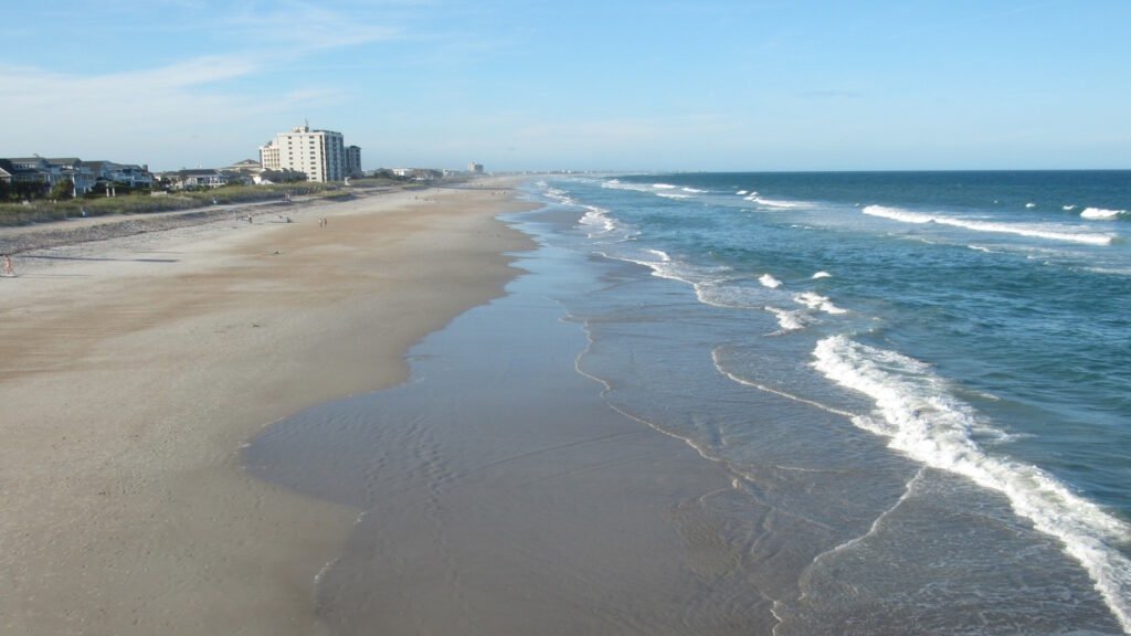 view of wrightsville beach from Johnnie Mercers Fishing Pier