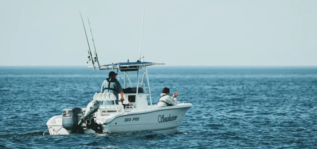 fishing boat on open water