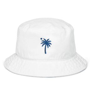palm tree bucket beach hat