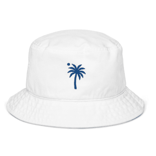 palm tree bucket beach hat