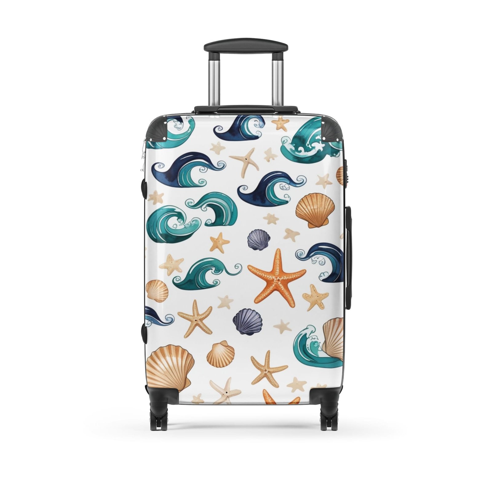 Coastal Waves & Shells Hardshell Spinner Suitcase — Beach Travel Luggage - Image 2