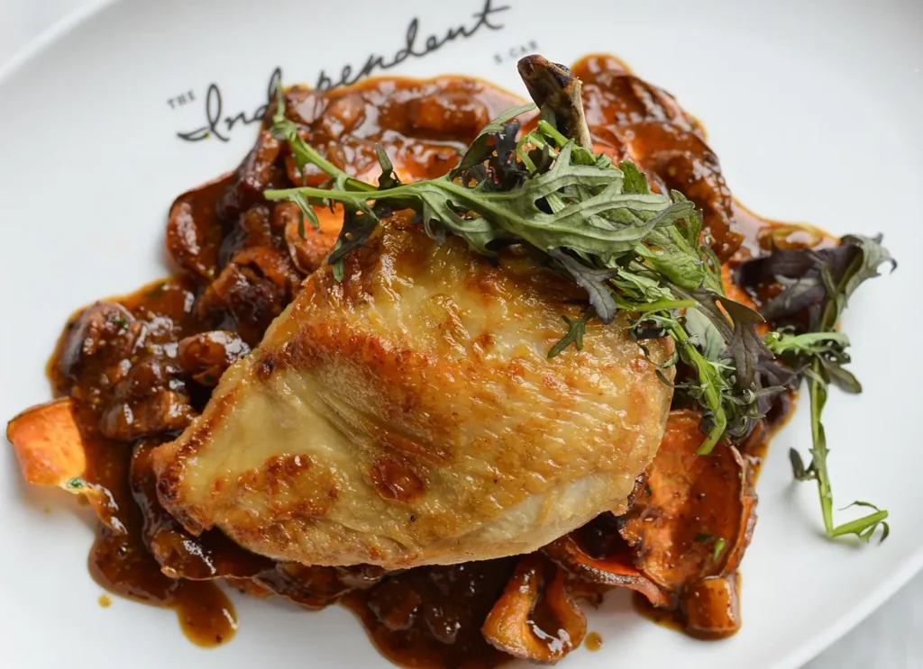 chicken breast at the independant restaurant