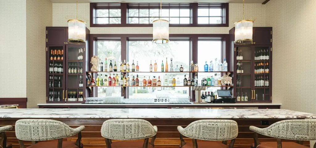 the bar area at the independent restaurant